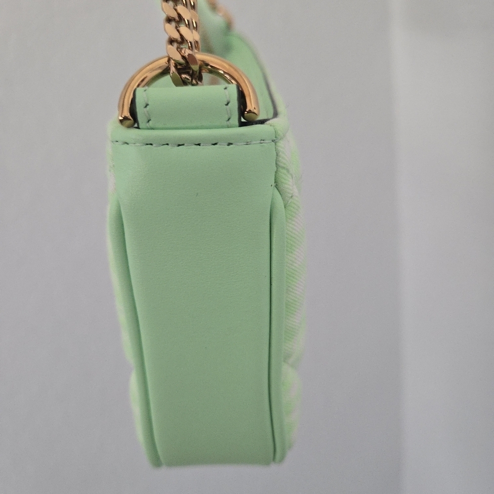Versace Green Checkered quilted Crossbody Bag NWOT - Picture 11 of 12